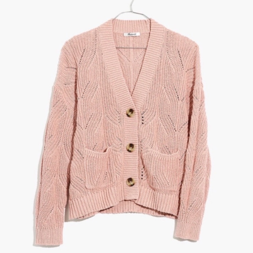 Madewell Hillview Cardigan Sweater Wisteria Dove Small